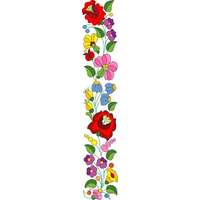 Hunbolt Kalocsai virág matrica 3x44 cm - átlátszó alap