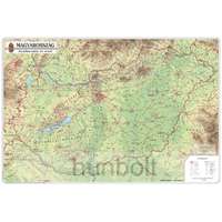 Hunbolt Magyarország domborzata és vizei 123x89 cm Műanyag léccel