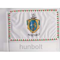Hunbolt Farkasfogas Keszthely zászló 15x25 cm, 40 cm-es műanyag fehér pálcával