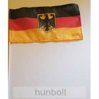 Hunbolt Német címeres zászló 15x25cm, 40cm-es műanyag rúddal