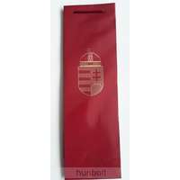 Hunbolt Arany címeres, italos, dísztasak 11,5x8x37 cm - piros