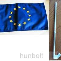 Hunbolt Európai uniós autós zászló ablakra tűzhető, műanyag tartóval (25x35 cm)