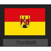 Hunbolt Burgerland címeres zászló 15x25 cm, 40 cm-es műanyag fehér pálcával