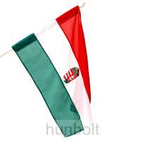 Hunbolt Nemzeti színű - színenként varrott- címeres zászló Rúd nélkül 90x150 cm