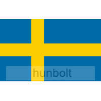 Hunbolt Svédország zászló 15x25cm, 40cm-es műanyag rúddal