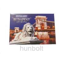 Hunbolt Budapest hűtőmágnes oroszlános Lánchíd 8x 5,5cm - vinyl