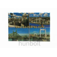 Hunbolt Budapest hűtőmágnes Országház és Hidak 8x 5,5cm - vinyl