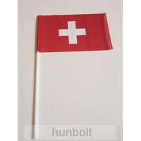 Hunbolt Svájc zászló 15x25cm, 40cm-es műanyag rúddal
