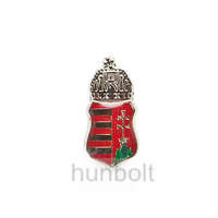 Hunbolt Koronás címer (22 mm) ezüst színű jelvény
