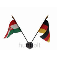 Hunbolt Nemzeti címeres és Német zászlók asztali tartóval