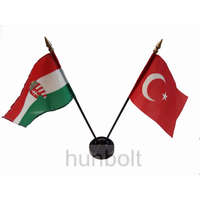 Hunbolt Nemzeti címeres és Törökország zászlók asztali tartóval
