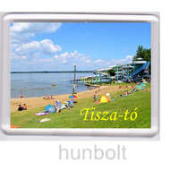 Hunbolt Tisza-tó Strand hűtőmágnes (műanyag keretes)
