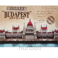  Budapest látványosságai hűtőmágnes 9x6,5 cm - Parlament