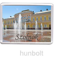 Hunbolt Szolnok Kossuth tér hűtőmágnes (műanyag keretes)