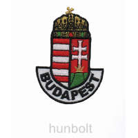 Hunbolt Felvasalható hímzett címer matrica Budapest felirattal