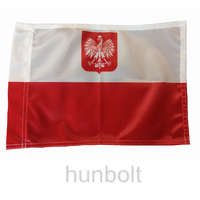  Lengyel címeres motoros zászló (35x25 cm)