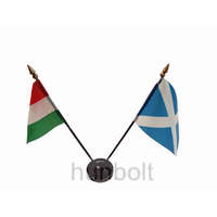 Hunbolt Nemzeti és Skócia zászlók asztali tartóval