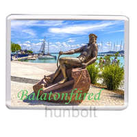 Hunbolt Balatonfüred Bujtor István szobor hűtőmágnes (műanyag keretes)
