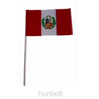 Hunbolt Peru zászló 15x25cm, 40cm-es műanyag rúddal