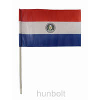 Hunbolt Paraguay zászló 15x25cm, 40cm-es műanyag rúddal