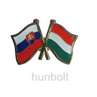 Hunbolt Kitűző, páros zászló Szlovák-Magyar jelvény 2,5x1,5 cm