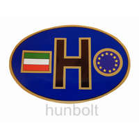 Hunbolt Öntapadó külső matrica, ovális EUS -H- zászló (12X8 cm)