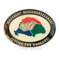 Hunbolt Igazságot Magyarországnak ovális jelvény, fekete széllel (20 mm)