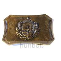 Hunbolt Címeres, szögletes világos övcsat (bronz színű fém, 8x5,5 cm)