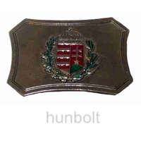 Hunbolt Színes címeres övcsat (ezüst színű fém, 8x5,5 cm)