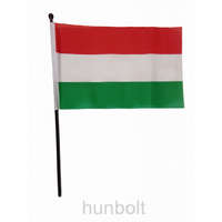 Hunbolt Nemzeti színű zászló 15x23 cm, 30 cm-es fekete műanyag pálcával