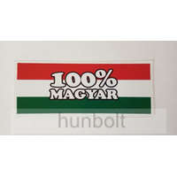 Hunbolt 100% Magyar (6,5x16 cm) autós matrica