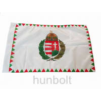 Hunbolt Farkasfogas koszorús címeres mintás zászló 15x25 cm, 40 cm-es műanyag rúddal