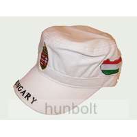 Hunbolt Militari sapka fehér, címeres Magyarországos