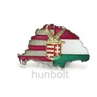 Hunbolt Nagy-Magyarországos osztott, turulos címeres jelvény (39x24 mm)
