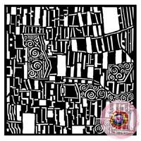  Vastag stencil cm 18X18 - Klimt négyzetes minta