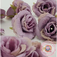  Fodros mini rózsafej lila 4cm