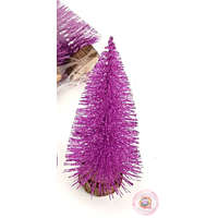  Dekor fenyő lila csillámos 15 cm