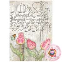  A4 rizspapír - Romantic Garden House tulipánok