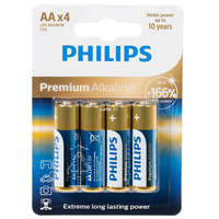 Philips Philips Premium Alkaline LR6M4B/10 AA ceruza elem LR6 166% 4db/csomag