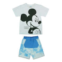  2 részes batikolt rövidnadrágos kisfiú nyári szett Mickey egér mintával - 104-es méret