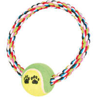 Trixie Trixie Denta Fun játék - Teniszlabda kötélkarikán (Labda: 6 cm | Kötélkarika: 18 cm)