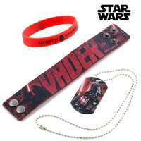 Star Wars Star Wars ékszerszett, Darth Vader nyaklánc medállal és 2 db karkötő (eredeti licensz)