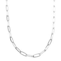 Maria King Hosszú szemes rozsdamentes acél nyaklánc ezüst színben, 50 cm