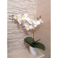  Orchidea Művirág 1 szálas kaspóban #fehér
