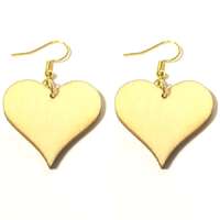 Maria King Fa szív (3 cm) fülbevaló, választható arany vagy ezüst színű akasztóval