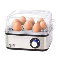 Adler Adler AD4486 500-800W (8 tojáshoz) inox elektromos tojásfőző