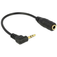 Delock Delock audio sztereó kábel, 2.5 mm hajlított apa > 3.5 mm anya 3 pin, 14 cm
