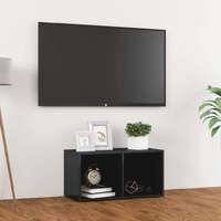 vidaXL vidaXL magasfényű szürke forgácslap TV-szekrény 72 x 35 x 36,5 cm