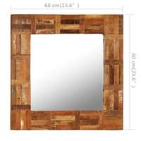 vidaXL vidaXL újrahasznosított tömör fa keretes falitükör 60 x 60 cm