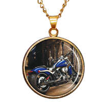 Maria King CARSTON Elegant Harley D. motor medál lánccal vagy kulcstartóval, ezüst vagy arany színben